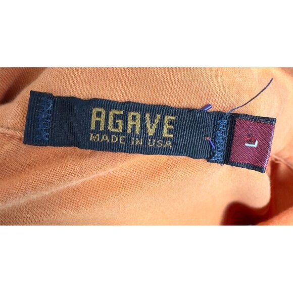 AgaveLux Denimsmith Polo Shirt Mens L Orange Standard Fit Cotton Made In USA - Picture 5 of 10